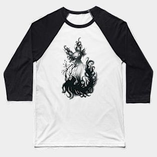 Spooky Ghost cat Baseball T-Shirt